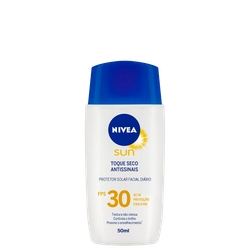 NIVEA SUN Toque Seco Antissinais FPS 30 - Protetor Solar Facial 50ml Menor preço em NIVEA SUN Toque Seco Antissinais FPS 30 - Protetor Solar Facial 50ml