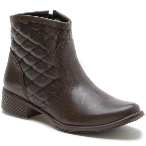 bota feminina cano curto couro legitimo