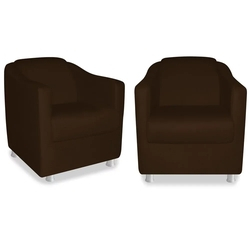 Kit 02 Poltronas Decorativa para Sala e Escritório Tilla Suede Marrom é boa?