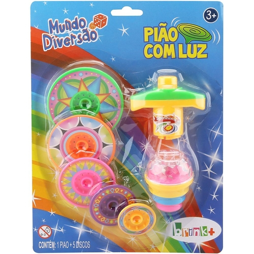 Piao Spinning Discs com Luz Colors a Bateria com Disparador na Cartela em  Promoção na Americanas