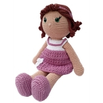 Boneka rajutan ungu