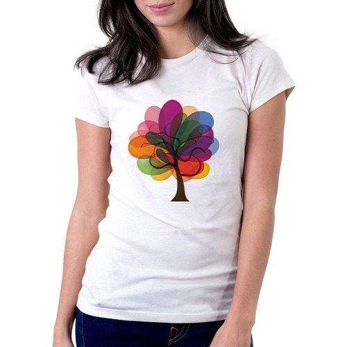 T shirt feminina colorida Clearance