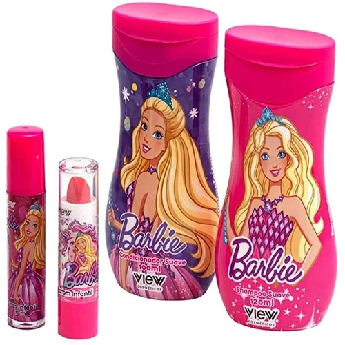 Kit Infantil Boneca Barbie Styling Hair C/ Cartela Maquiagem no Shoptime