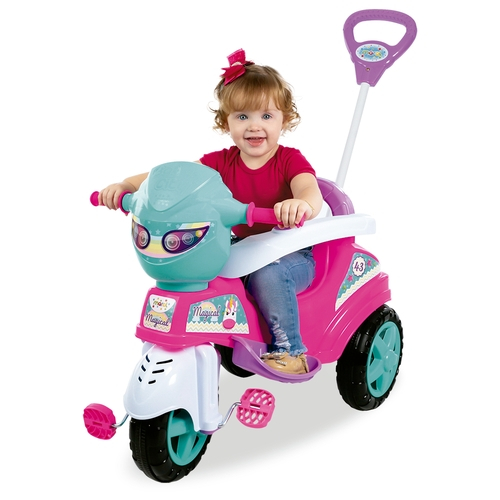 Triciclo infantil baby city menina com empurrador Clearance