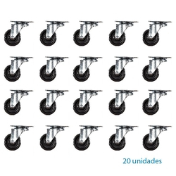 Kit 20 Rodizio Giratório em Plastico de Engenharia 32mm Sem Trava Menor preço em Kit 20 Rodizio Giratório em Plastico de Engenharia 32mm Sem Trava