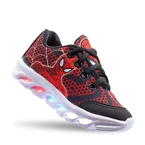 tenis do homem aranha com luz
