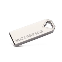 Pendrive Multilaser Diamond 64GB USB 2.0 Metalico - PD852 Menor preço em Pendrive Multilaser Diamond 64GB USB 2.0 Metalico - PD852