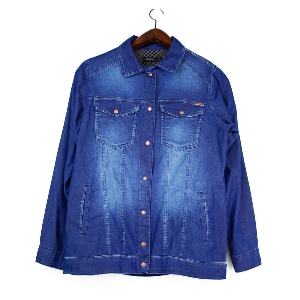 jaqueta jeans lado avesso