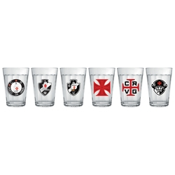 Conjunto 6 Copos Americanos Vasco Licenciado - Escudos Historicos Menor preço em Conjunto 6 Copos Americanos Vasco Licenciado - Escudos Historicos