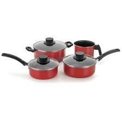 Jogo De Panelas Vermelho Essencial Com 4 Peças-MULTIFLON Menor preço em Jogo De Panelas Vermelho Essencial Com 4 Peças-MULTIFLON