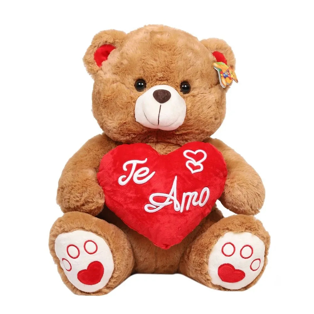 Urso Pelúcia 45cm Sentado Com Coração Te Amo FC2691 em Promoção na  Americanas