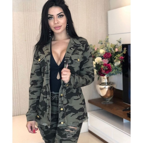 parka militar feminina camuflada