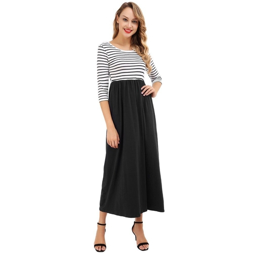 vestido longo com bolso lateral