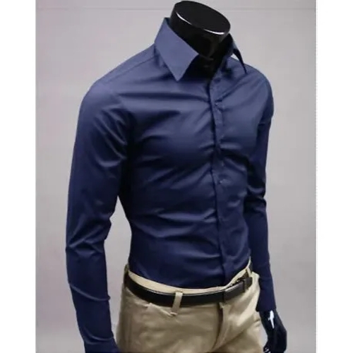 camisa social slim azul marinho