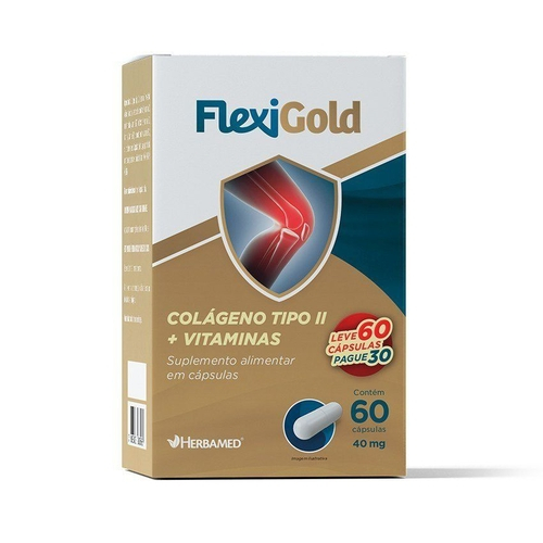 Flexigold Colágeno Tipo II 30cáps +30cáps Herbamed Em Promoção ...