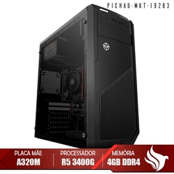 Computador Home Office Pichau, AMD Ryzen 5 3400G, A320M, 4GB DDR4, HD 1TB, + Kit Teclado e Mouse Menor preço em Computador Home Office Pichau, AMD Ryzen 5 3400G, A320M, 4GB DDR4, HD 1TB, + Kit Teclado e Mouse