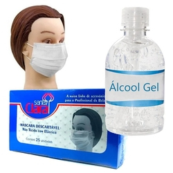 Kit 25 Máscaras Descartáveis Santa Clara + 1 Álcool Gel 5Cinco Cosméticos Menor preço em Kit 25 Máscaras Descartáveis Santa Clara + 1 Álcool Gel 5Cinco Cosméticos
