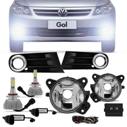 Kit Farol Milha Gol Voyage Saveiro G5 09 a 13 + Par Lâmpada Led Headlight HB4 6000K Menor preço em Kit Farol Milha Gol Voyage Saveiro G5 09 a 13 + Par Lâmpada Led Headlight HB4 6000K