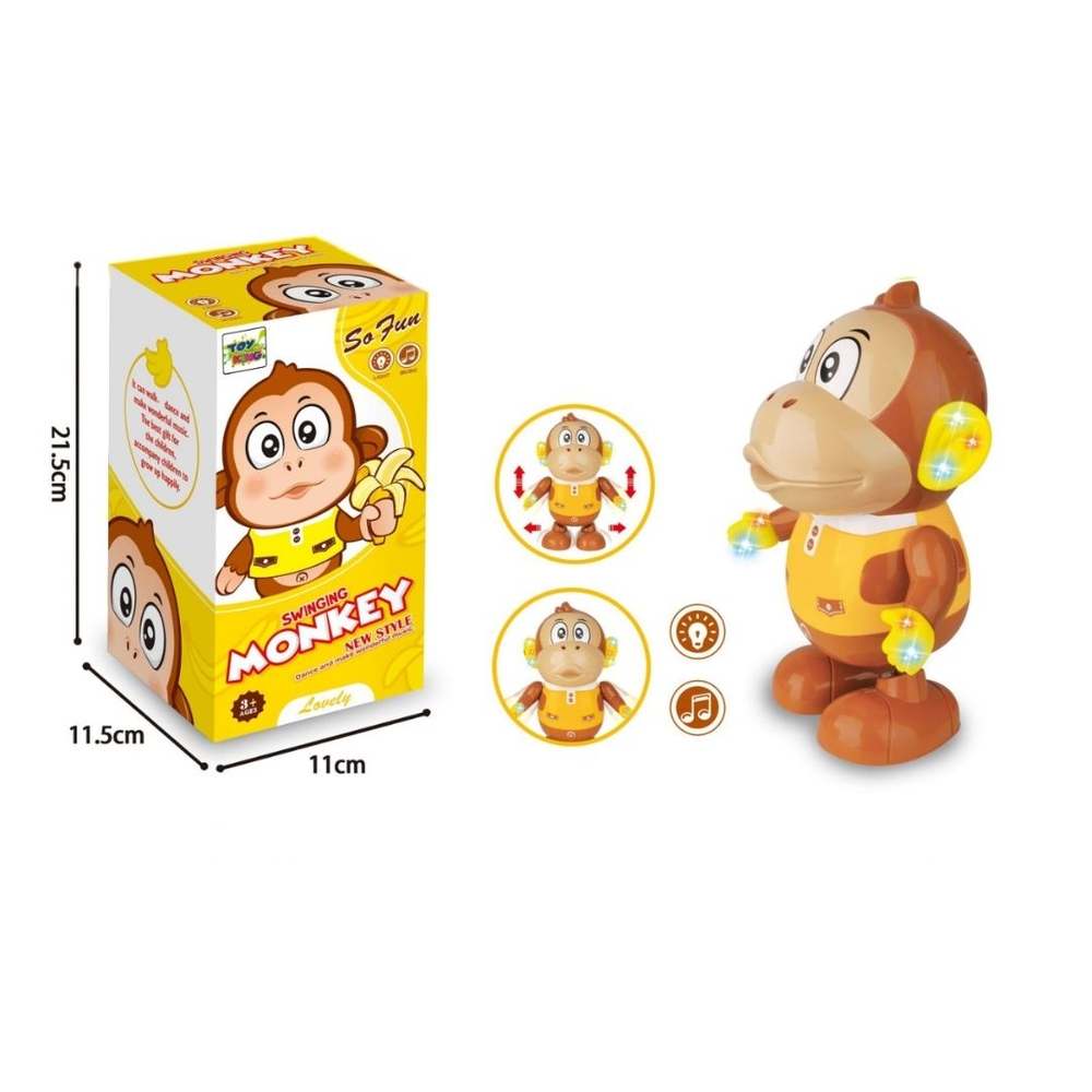 Engraçado controle de voz caindo rolando brinquedos do bebê dos desenhos  animados macaco educação precoce brinquedos crianças música luz criativa  brinquedos elétricos