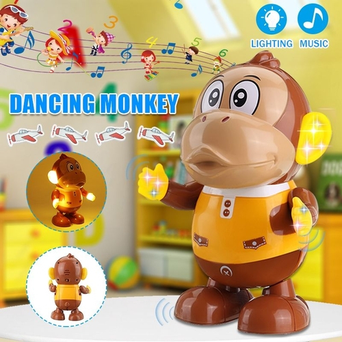 Engraçado controle de voz caindo rolando brinquedos do bebê dos desenhos  animados macaco educação precoce brinquedos crianças música luz criativa  brinquedos elétricos