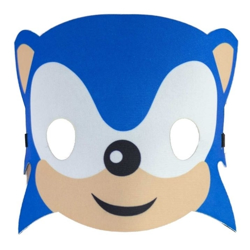 Fantasia Sonic Infantil Curta Com Máscara