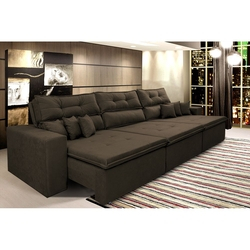 Sofá Cairo 4,12m Retrátil, Reclinável Tecido Suede Café é boa?