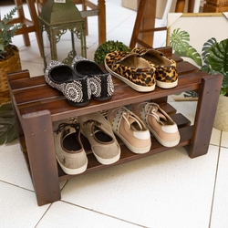 Organizador de Sapatos Sapateira p/ Porta de Casa em Madeira Cor Imbuia é boa?