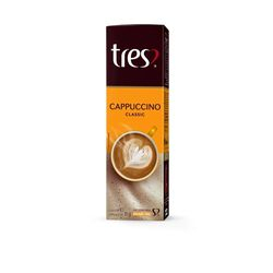 Cápsula Três 3 Corações Cappuccino Classic 110g com 10 Cápsulas Menor preço em Cápsula Três 3 Corações Cappuccino Classic 110g com 10 Cápsulas