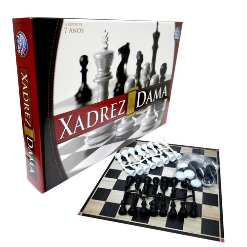 Jogo Xadrez Tabuleiro Dobrável Magnético 24cm Madeira Maciça