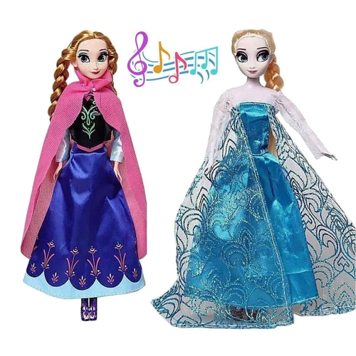 Boneca Frozen Princesa Ana e Elsa 28 cm Musical em Promoção na