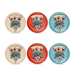 Conjunto de Pratos para Pizza 6 Pc Porcelana 26 cm – Oxford Menor preço em Conjunto de Pratos para Pizza 6 Pc Porcelana 26 cm – Oxford