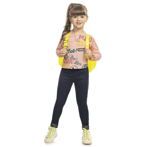 calça legging jeans infantil