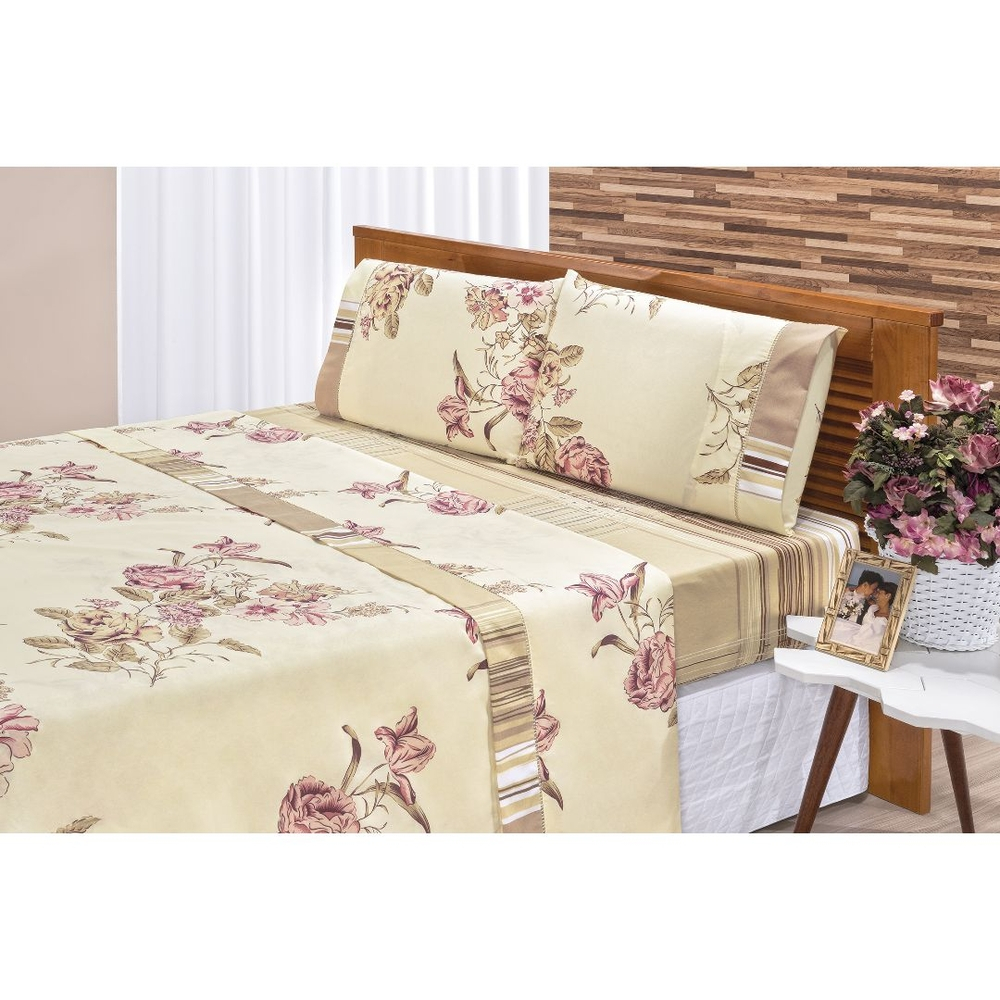 Jogo de cama Queen requinte