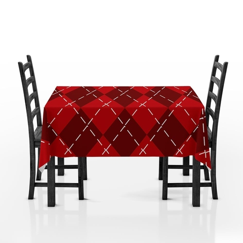 Toalha de Mesa Xadrez Vermelho Oxford - Enrolado Tecidos