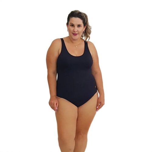 maiô plus size com bojo preto