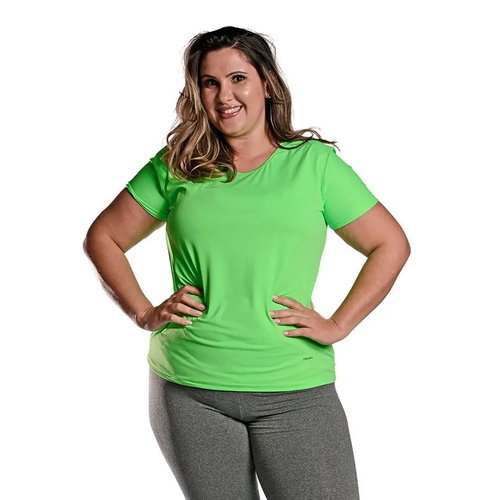 camiseta fluorescente feminina