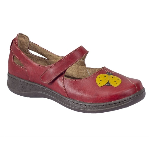 sapato boneca retro vermelho