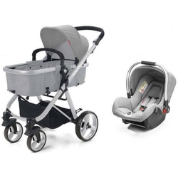 Menor preço em Carrinho com Bebe Conforto Fisher Price Hero Cinza - Fisher Prince
