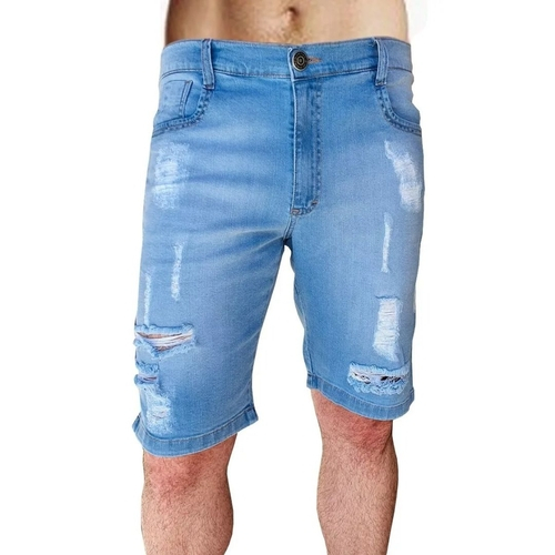 bermuda jeans masculina com elastano