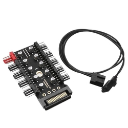 Cabo Hub Multi Fan para 10 Fans Cooler 4 Pinos Pwm CPU FAN Menor preço em Cabo Hub Multi Fan para 10 Fans Cooler 4 Pinos Pwm CPU FAN