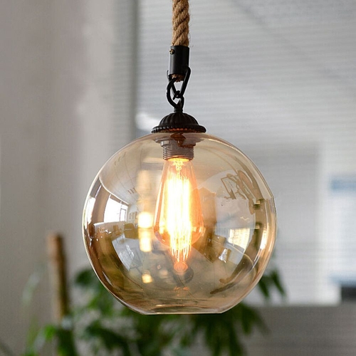 Vintage Industrial Ceiling Pendant Light Retro Loft Style Glass Shade Lamp Nas Americanas - Pendant Light With Glass Shade Vintage Industrial Ceiling Pendant Light Retro Loft Style Glass Shade Lamp Nas Americanas - Pendant Light With Glass Shade