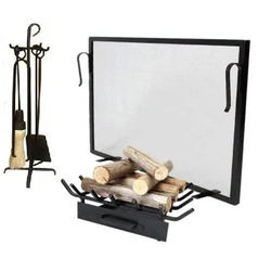 Kit Lareira Tela 70x50 Grelha E Acessórios Pequeno Argola Menor preço em Kit Lareira Tela 70x50 Grelha E Acessórios Pequeno Argola