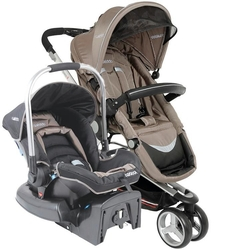 Menor preço em Carrinho de Bebê Travel System Compass II + Caracol 411 Cappuccino Kiddo