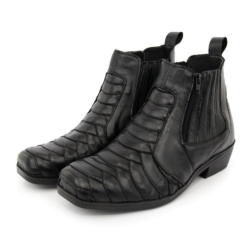 bota cano curto escamada masculina