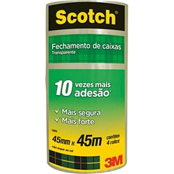 Menor preço em Fita Transparente de Empacotamento 45x45 Caixa c/ 48 Rolos 3M