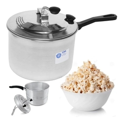 Pipoqueira de Alumínio tampa com manivela 4 LITROS panela pipoca Manual 20cm é boa?