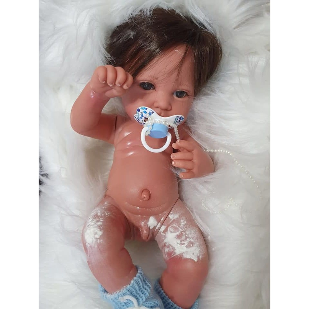 Bebê Reborn Menino Moreno De Silicone