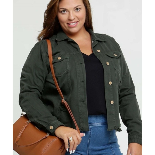 jaqueta sarja feminina plus size