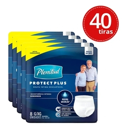 Kit 5 Roupa Intima Plenitud Protect Plus G/XG - 40 Unidades Menor preço em Kit 5 Roupa Intima Plenitud Protect Plus G/XG - 40 Unidades