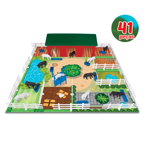 Jogo De Tabuleiro De Montar Minha Fazenda Com 41 Peças em Promoção